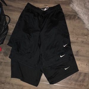 3 pair of black nike dri fit soccer shorts